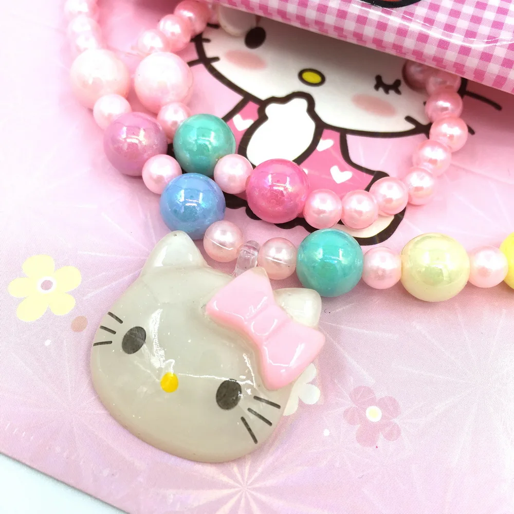 Бесплатная доставка 3 шт./лот Hello Kitty детское ожерелье принцессы для девочек