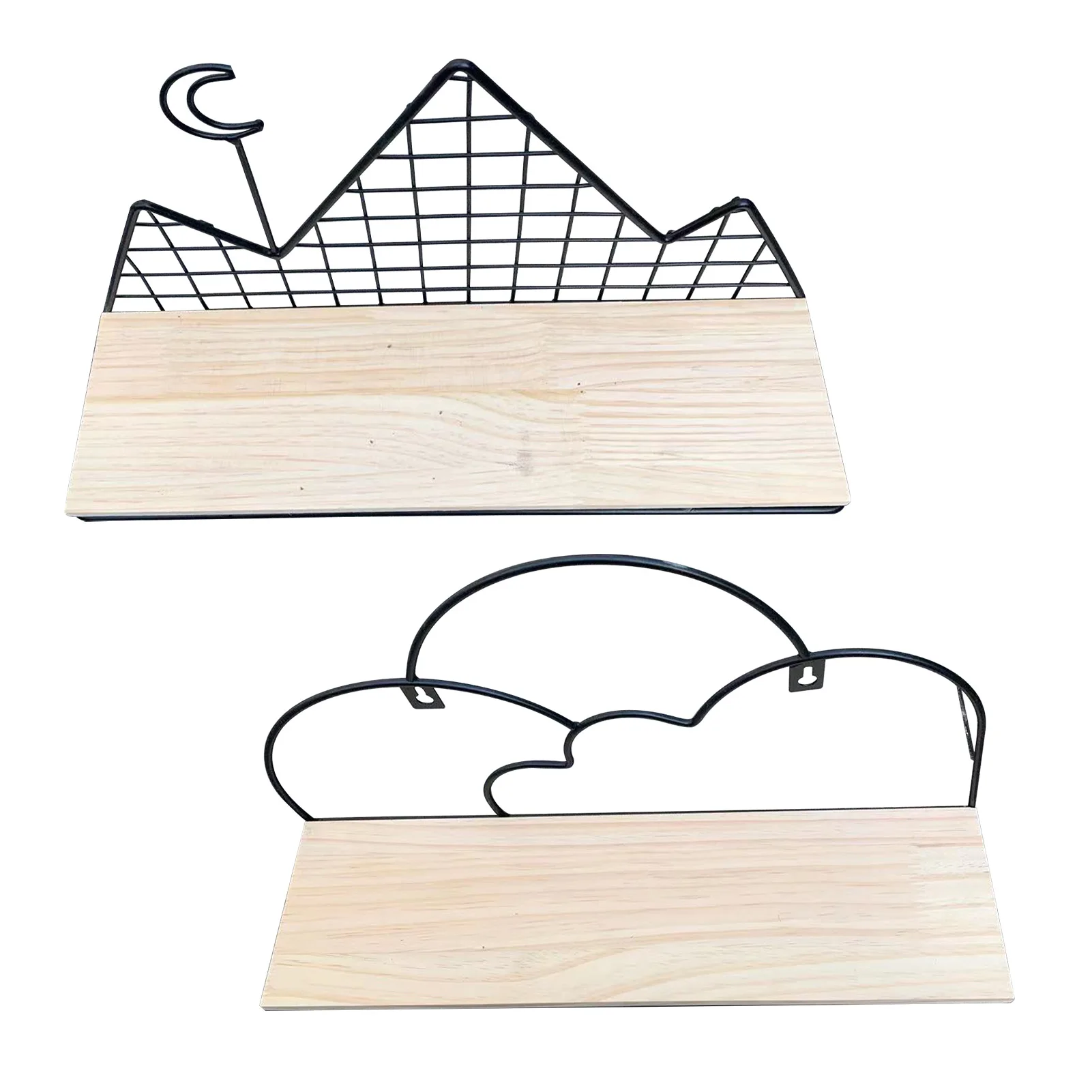 

2pcs/set Office Home Wall Mounted Wood Hotel Modern Kitchen Floating Shelf Storage Organizer Display Rack Easy Install Bedroom