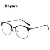 boyarn 2022 mirror metal sunglasses women vintage brand designer flat round glasses uv400 street beat oculos de sol gafas