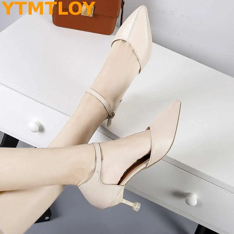 Новинка 2020 женская обувь модные повседневные туфли с острым носком на высоком