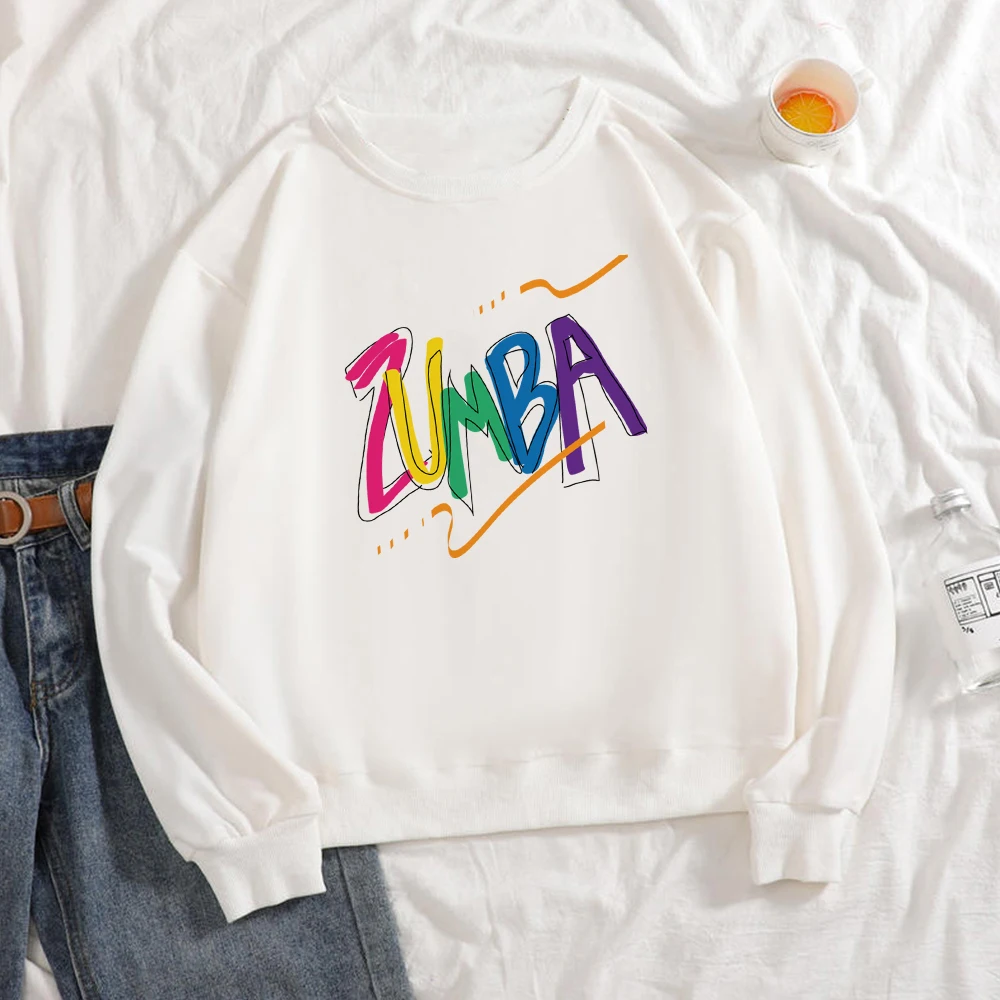 

Harajuku Punk Style Zumba Letter Printed Women's Oversized Sweatshirts Hipster Long Sleeve Hoodies Sportsuit American Apparel