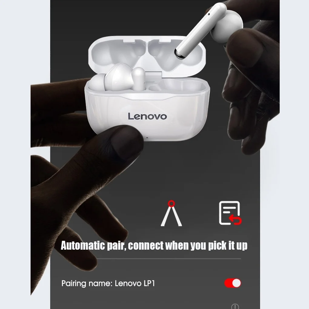 Оригинальные беспроводные наушники Lenovo LP1S TWS Bluetooth 5 0 двойное Стерео