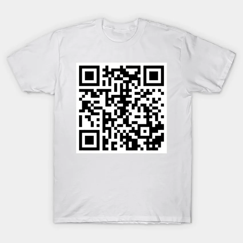 

Qr Рик рулон футболка мем Qr код штрих-код Рик рулон интернет