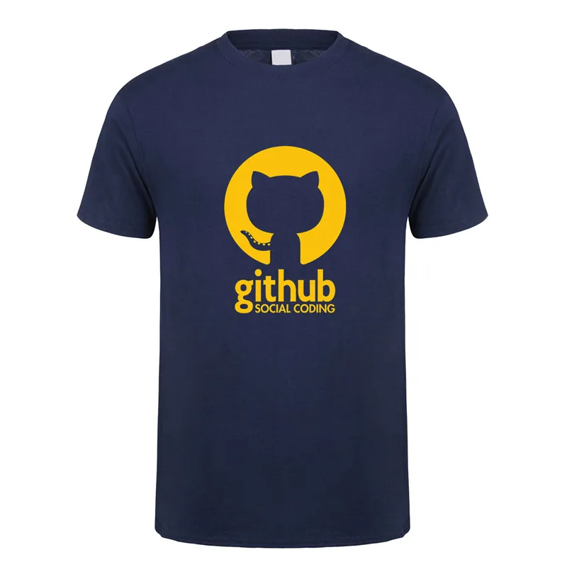 Футболка Github мужская летняя с коротким рукавом хлопковая программируемая