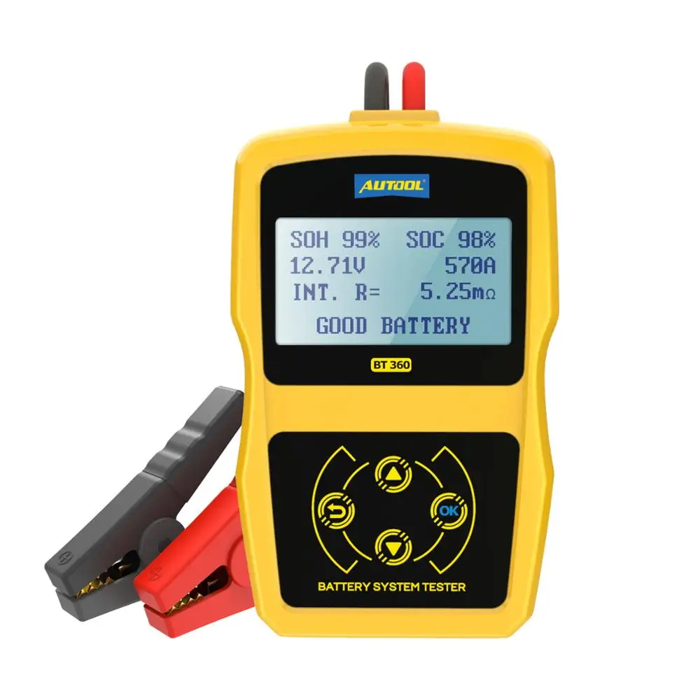 

AUTOOL BT360 12V Car Battery Tester Multi-Language Digital Diagnostic Battery Test Analyzer Vehicle Charging Scanner Tool