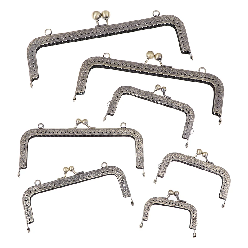 7Sizes Square Metal Frame Kiss Clasp Lock For Handle Bag Purse Accessories DIY | Багаж и сумки
