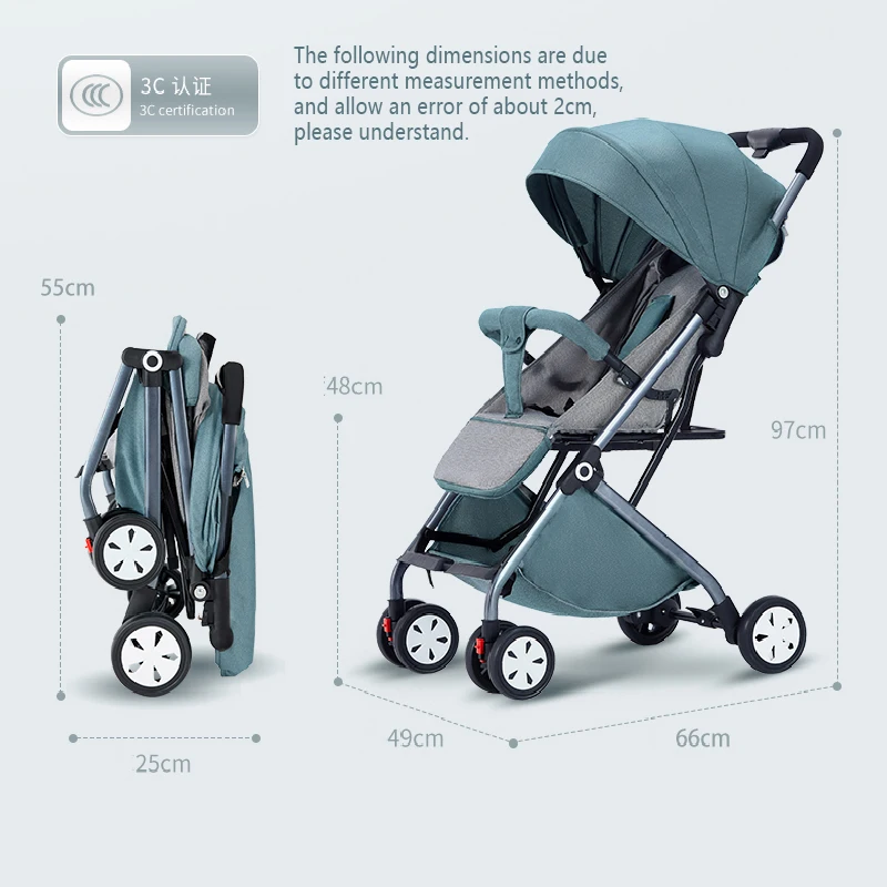 

New in 2021 Baby stroller Cart baby cart Collapsible light Available in all seasons High landscape Lightweight