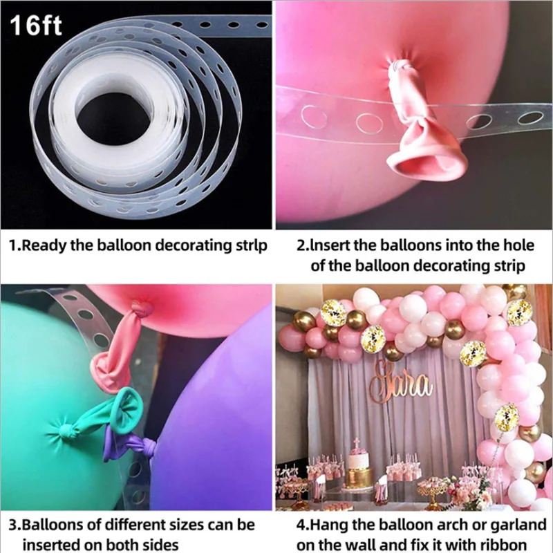 

115pcs Macaron Pink Balloons Garland Arch Kit Birthday Party Wedding Decoration Festival Supplies