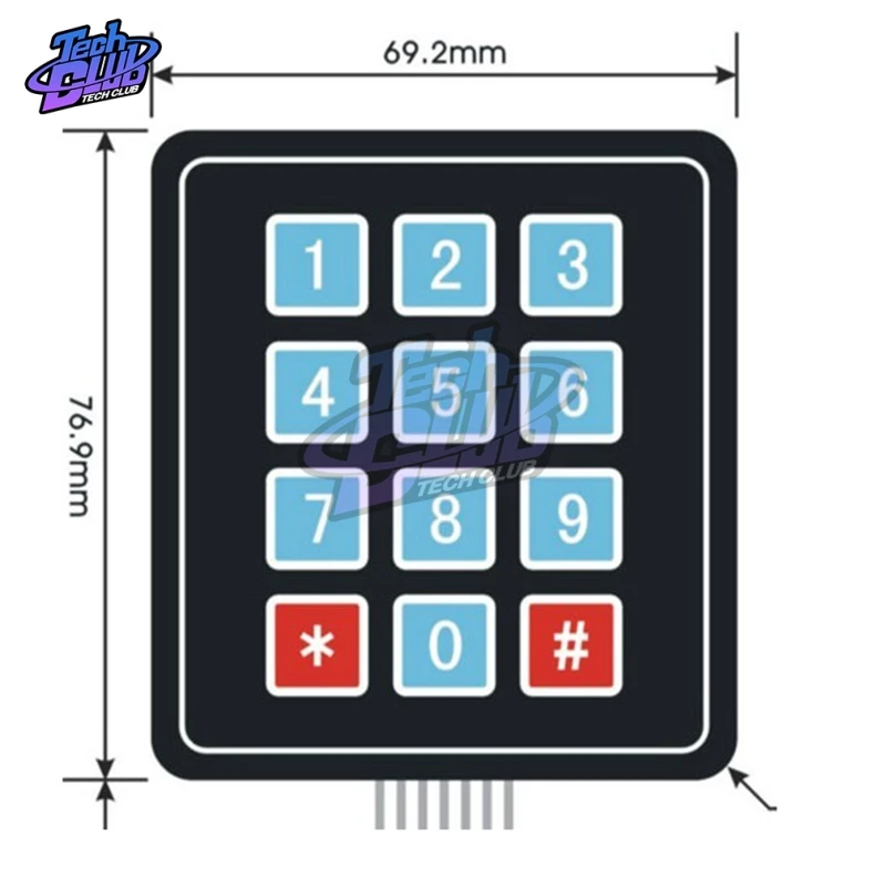 Новый 4 12 16 20 Ключ 4*4 мембранный переключатель клавиатуры 1x4 3x4 4x4 4*5 матричный