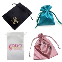 silk stain jewelry gift bags 8x10cm 9x12cm 10x15cm4x 6 13x17cm party candy sack hair eyelashes makeup drawstring pouches