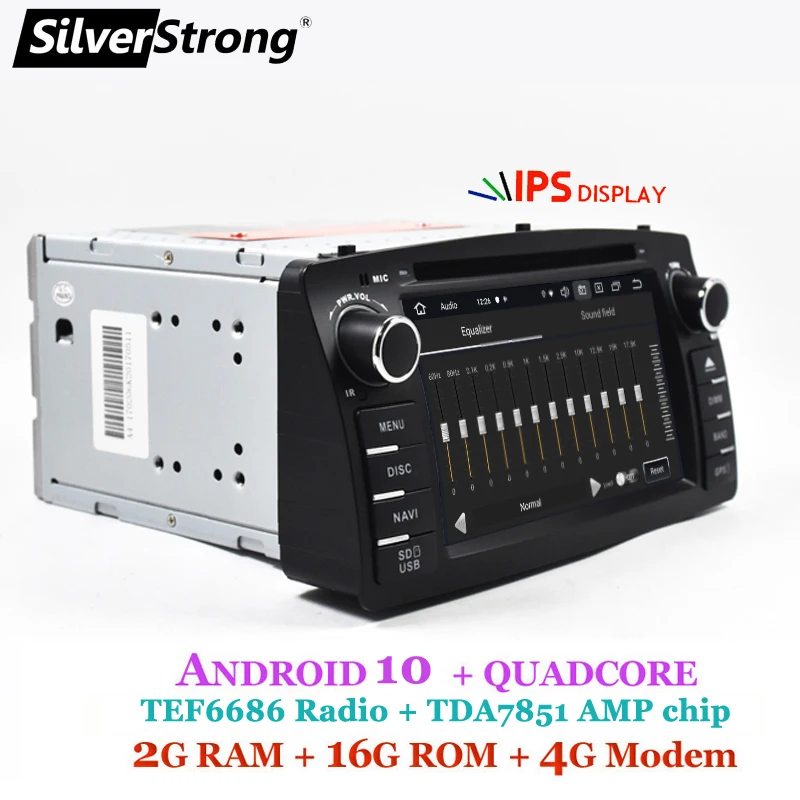 4G Android 10 COROLLA E120 автомобильный DVD gps для TOYOTA corolla ex Универсальный радио SilverStrong 2din навигация android DVD