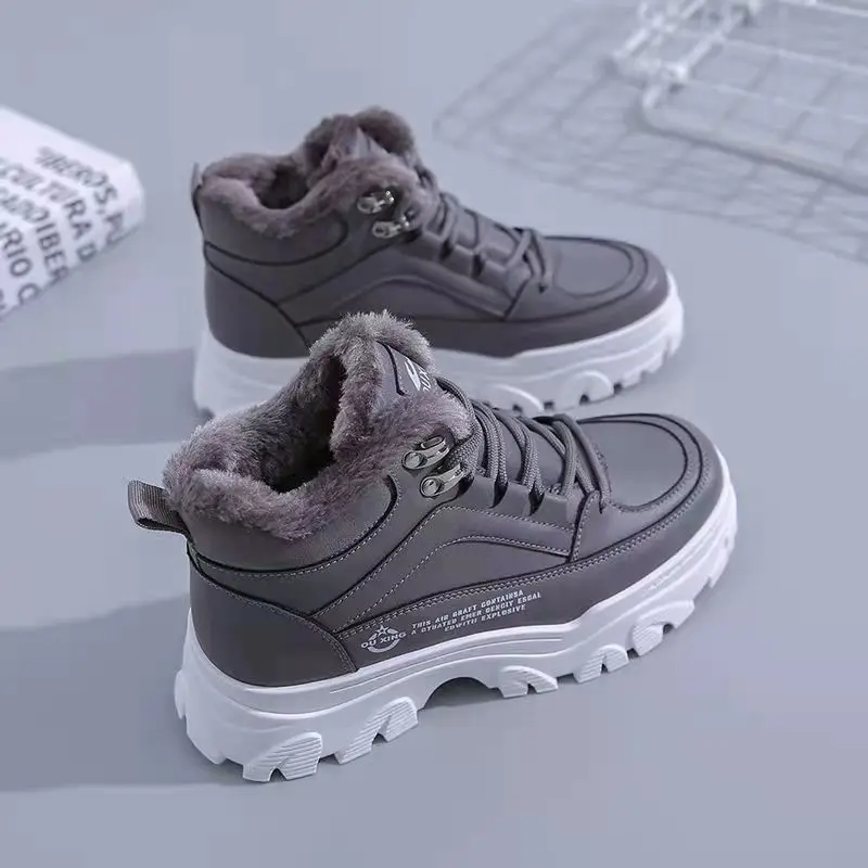 

Winter New Cotton Shoes Women's Velvet Full Matching Thick Soled Snow Boots Thickened Warm Women's Cotton Boots Botas Mujer