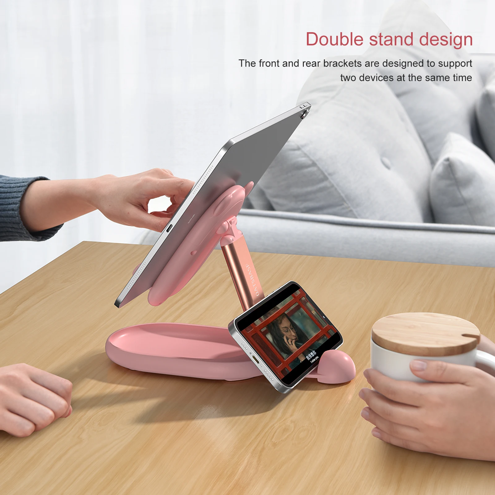 Держатель для телефона с милым медведем подставка сотового кроликом