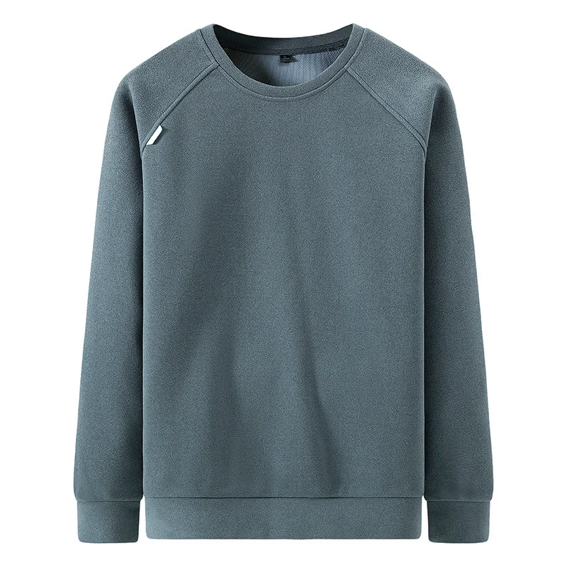 Мужской осенне-зимний бархатный свитер Корейская теплая футболка с длинным