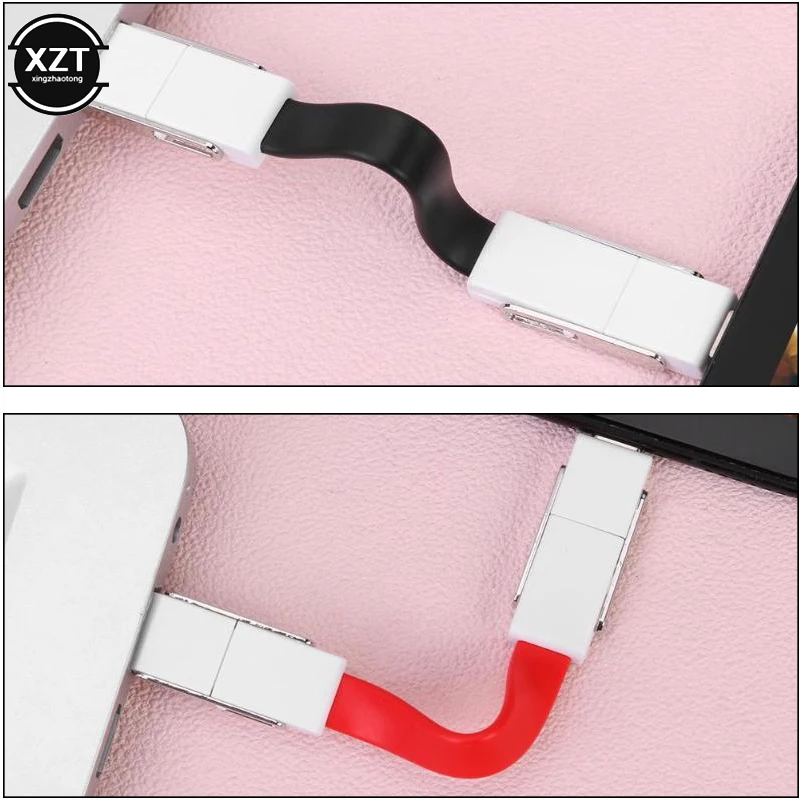 4 в 1 USB кабель Micro usb type C кабель освещения для iPhone XR X samsung HUAWEI 2A Мини Брелок Зарядное устройство кабели для зарядки