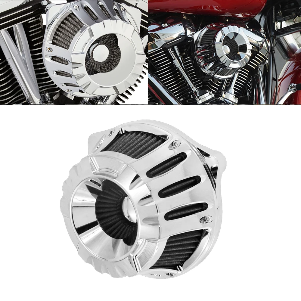

Motorcycle CNC Chrome Crafts Air Filter Cleaner Intake Filter For Harley Dyna FLSTNSE Touring Road Glide Softail Sportster XL883