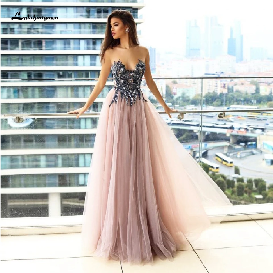 Lakshmigown пыльное розовое Сексуальное женское платье для выпускного вечера из