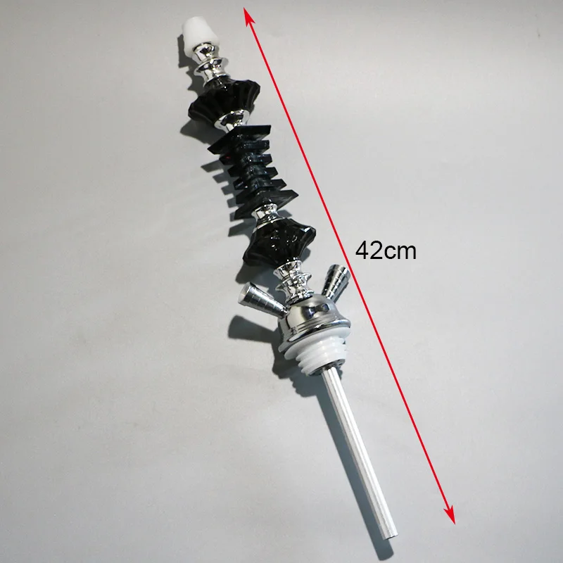 Полный набор кальяна кальян с стеклянной основой черный два шланга наргиле