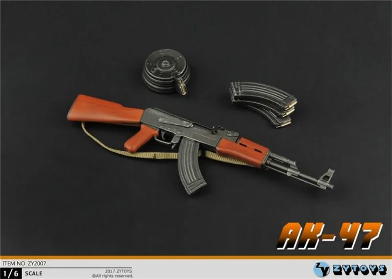 

ZYtoys1/6th Soldier Military Special Forces AK47 Assault Weapon Gun Rifle Fixed Bracket With Sniper Mirror For Usual Doll Collec