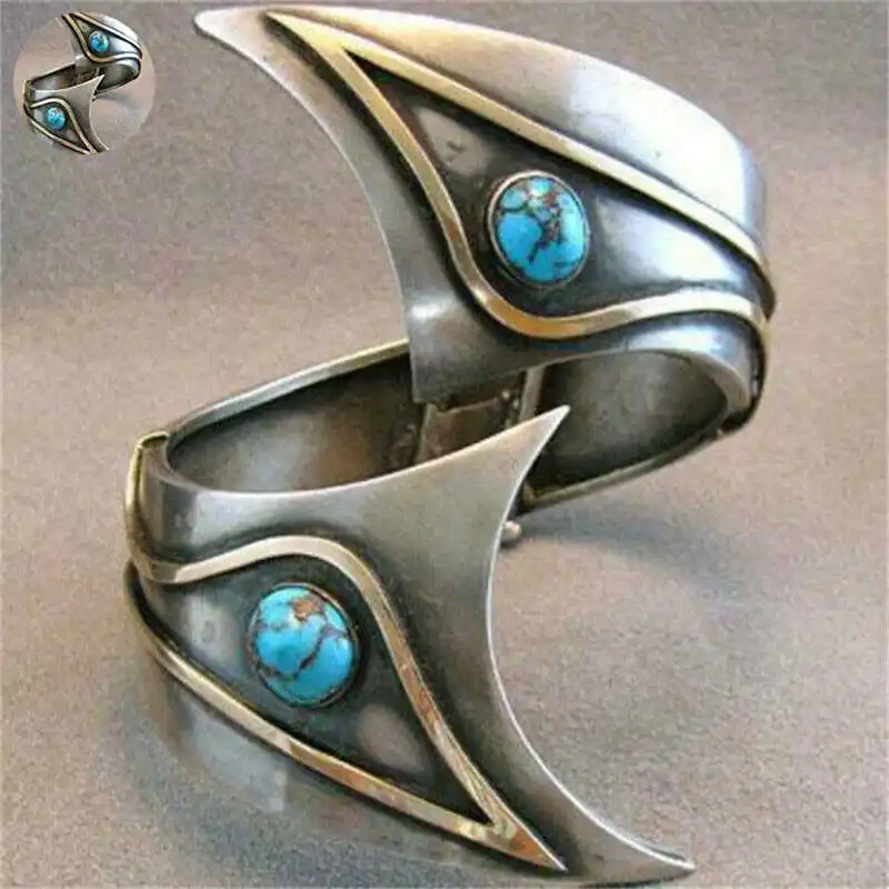

Ring Jewelry Wedding Gift Size Women Open Vintage Men