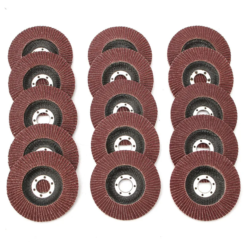 

15Pcs/Set Professional Flap Discs 115mm 4.5 Inch Sanding Wheels Discs 40/60/80 Grit Grinding Wheels Blades For Angle Grinder