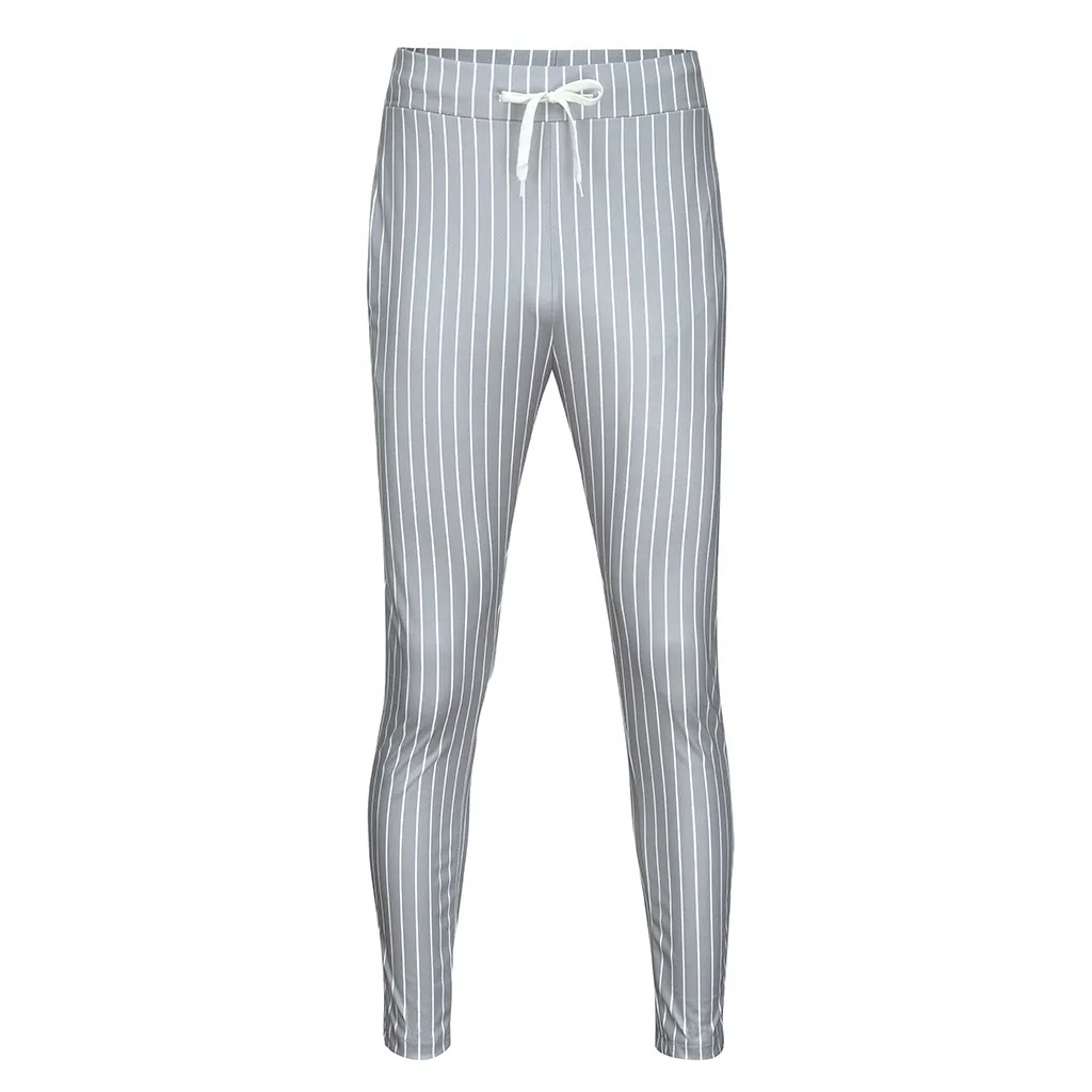 

New fashion 2019 Hip Hop Mens Joggers Striped Patchwork cotton Casual Drawstring Sweatpants Trouser Long Pants 8..13
