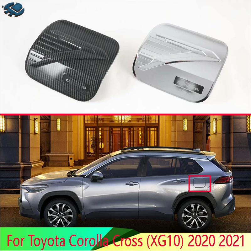 

For Toyota Corolla Cross (XG10) 2020 2021 ABS Chrome fuel tank cap cover car-styling trim oil fuel cap protective