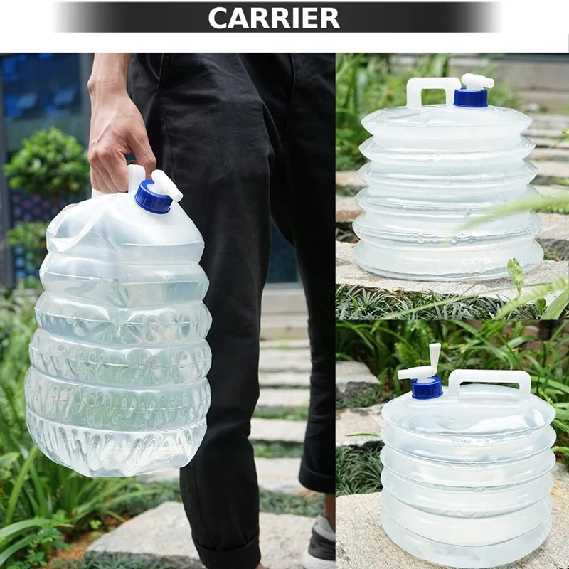 

Collapsible Water Container 5L BPA-Free Camping Water Containers Portable Folding Water Bucket for Outdoor Camping