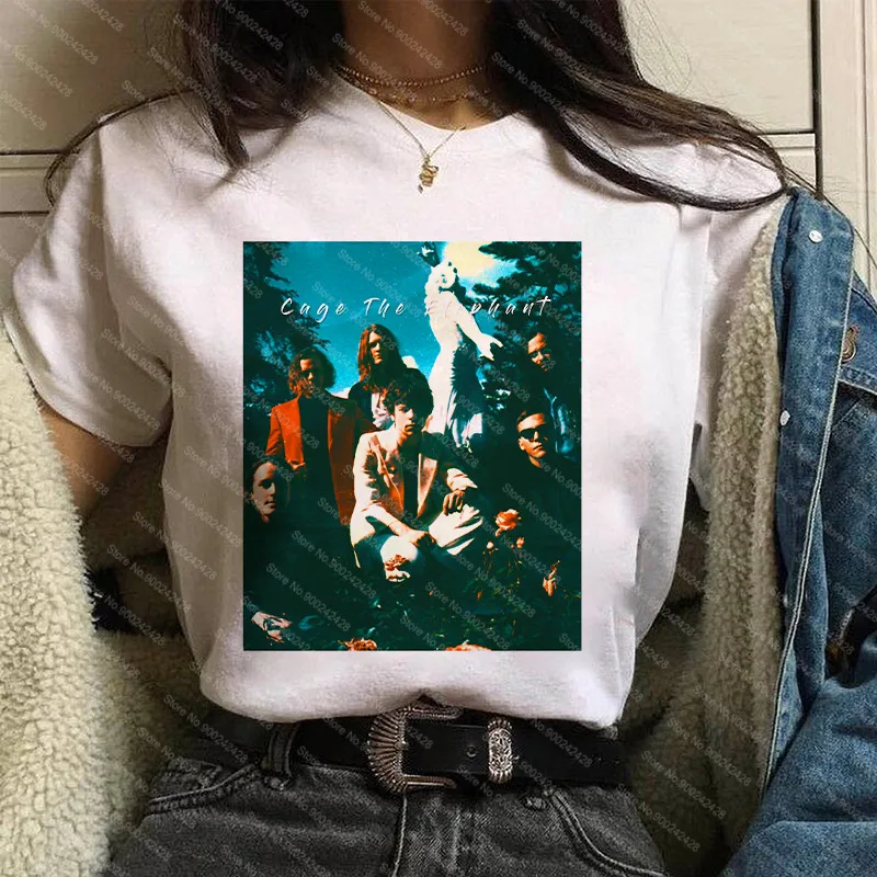

Cage the Elephant melophobia head t shirt women harajuku Cigarette daydreams graphic T-shirt Rock cool palette Tops female