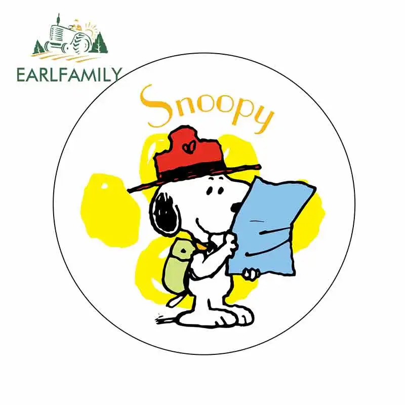 EARLFAMILY 13 см x для Снупи приключений забавные автомобильные наклейки DIY аниме