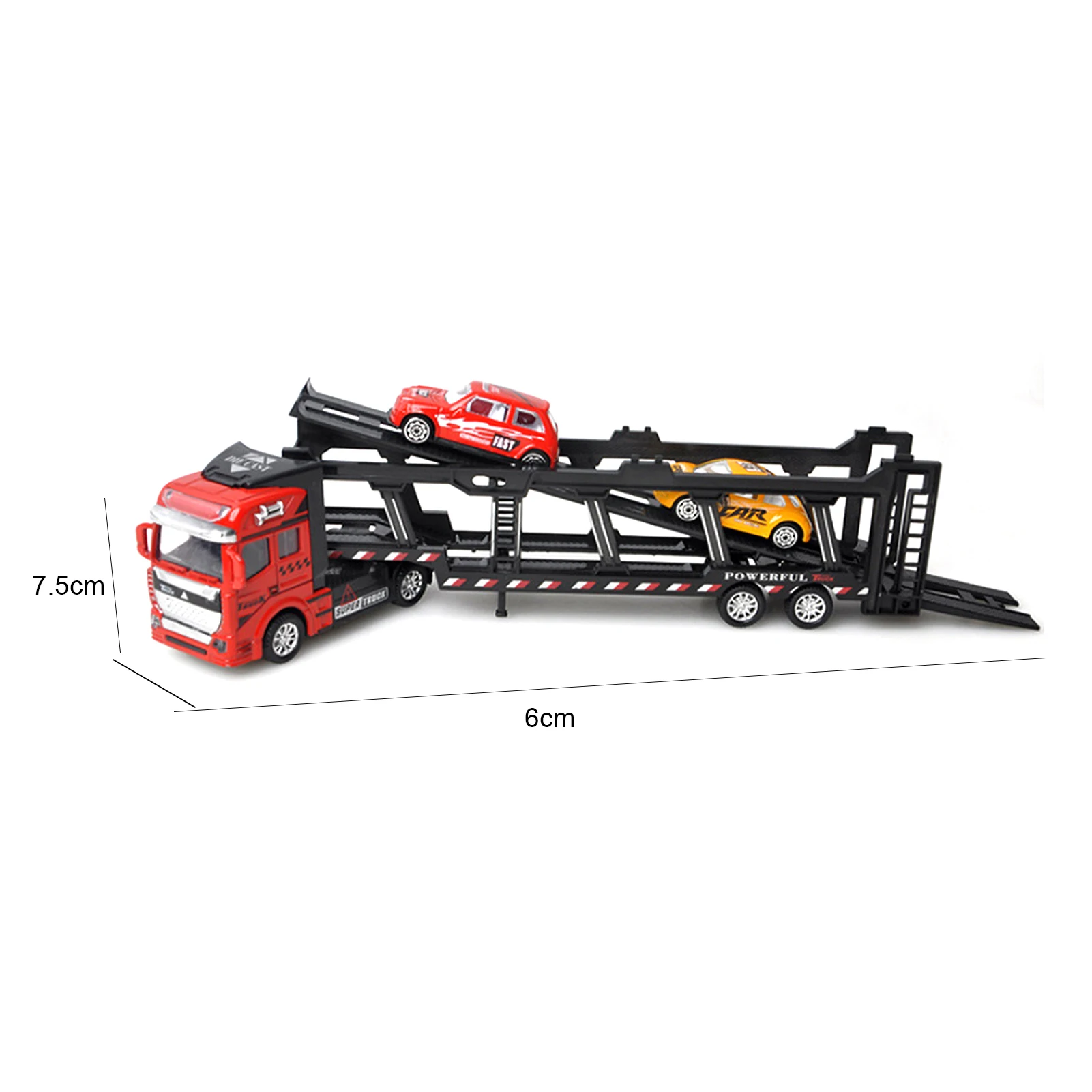 

Children Pull Back Alloy Simulation Trailer Supporting Ladder Model Toy Gift