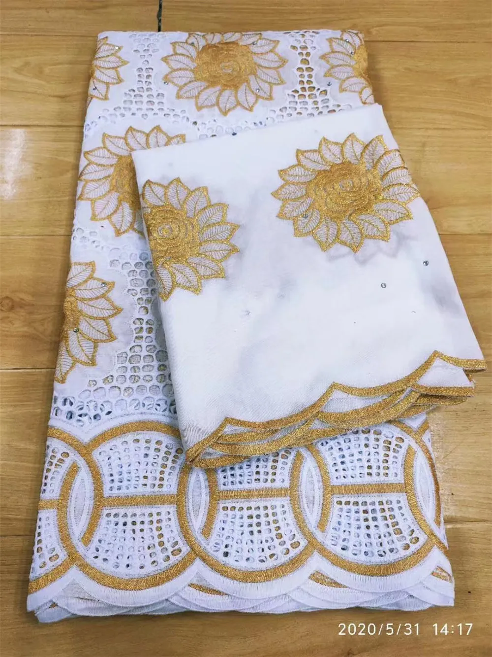 

White Pure Cotton Design Swiss Voile Lace In Switzerland With Stones African Dry Lace Fabric High Quality Nigerian For Wedding