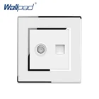 Настенная зеркальная акриловая панель SAT и Data Socket Ethernet RJ45 CAT6 Wallpad
