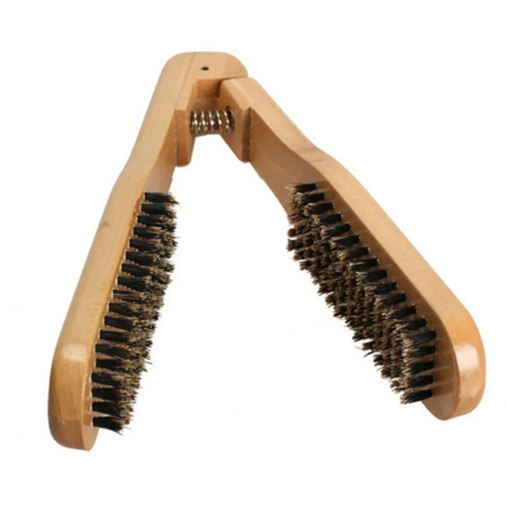 

Hair Straightening Comb, Diy Salon Hairdressing Hair Straightener Wooden Anti-static Dual-brush Comb
