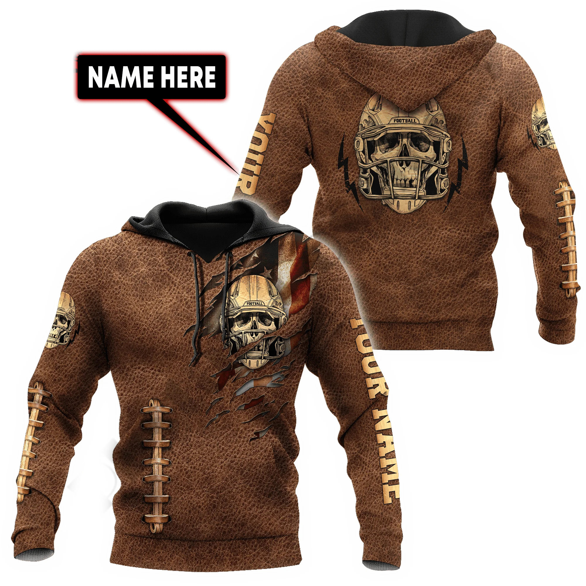 

PLstar Cosmos 3Dprint Newest Football Player Sport Skull Harajuku Streetwear Funny Unique Unisex Casual Hoodies/Sweatshirt/Zip 3