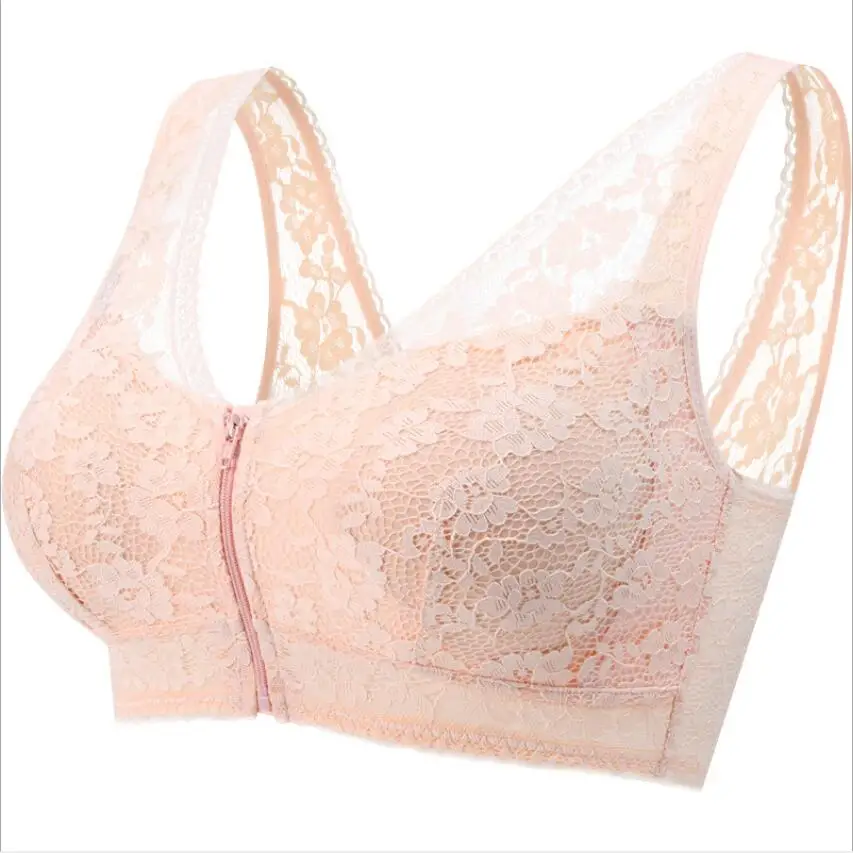 Силиконовый бюстгальтер для груди серый на молнии спереди мастэктомии с