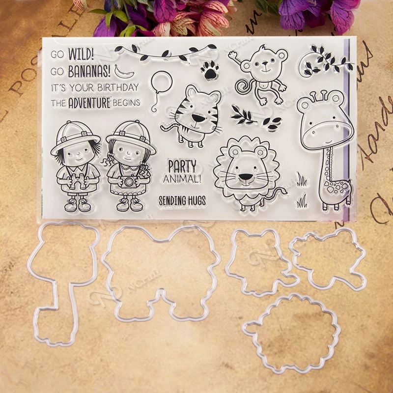 

YINISE Silicone Clear Stamps For Scrapbooking STENSICLS ANIMALS DIY PAPER Album Cards MAKING Craft Transparent RUBBER Stamp Mold