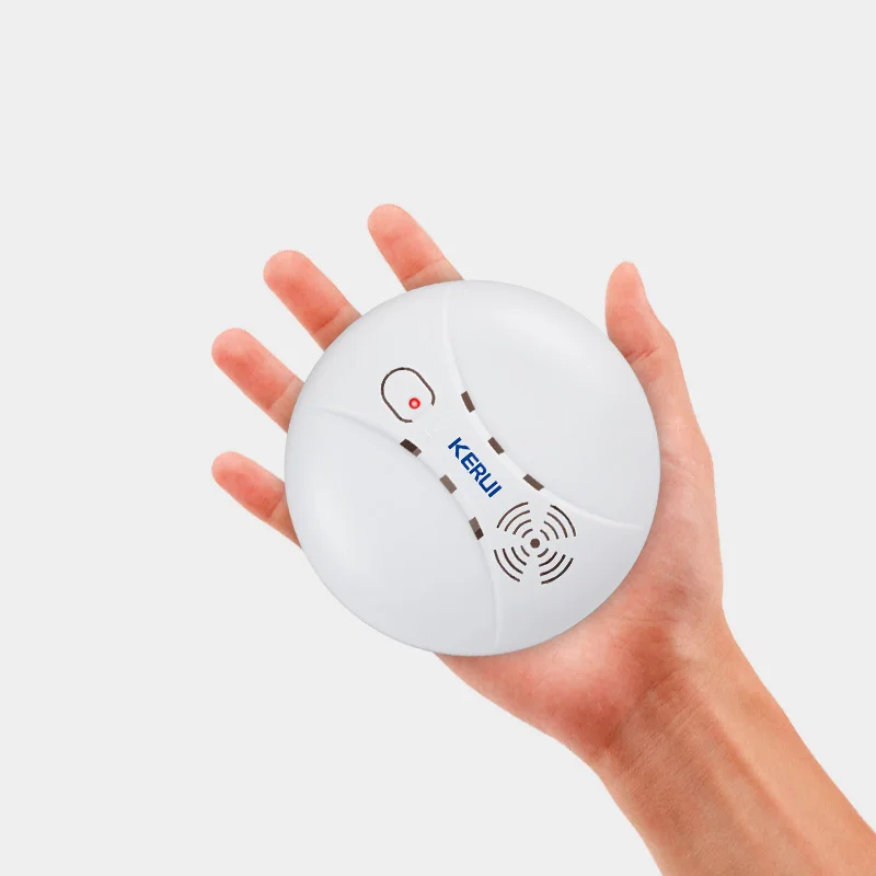 

Kerui Linkable Wireless Smoke Detector Sensitive Photoelectric Fire Sensor For Wireless Security Home Alarm System