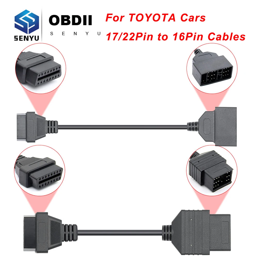 16 контактный разъем OBD OBD2 для Toyota 17/22 Pin адаптер MINI VCI J2534 автомобильный