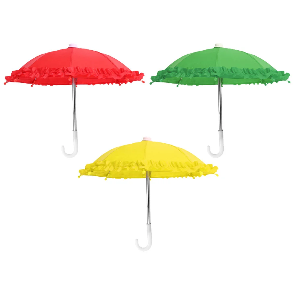 

3Pcs Children Umbrella Model Toys Decorative Umbrella Playthings (Random Color)
