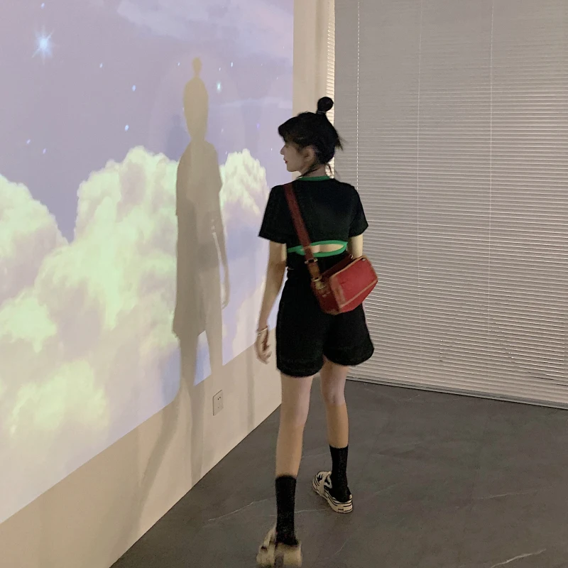 

YTX1234 2021 new summer casual thin sports cautious black shorts