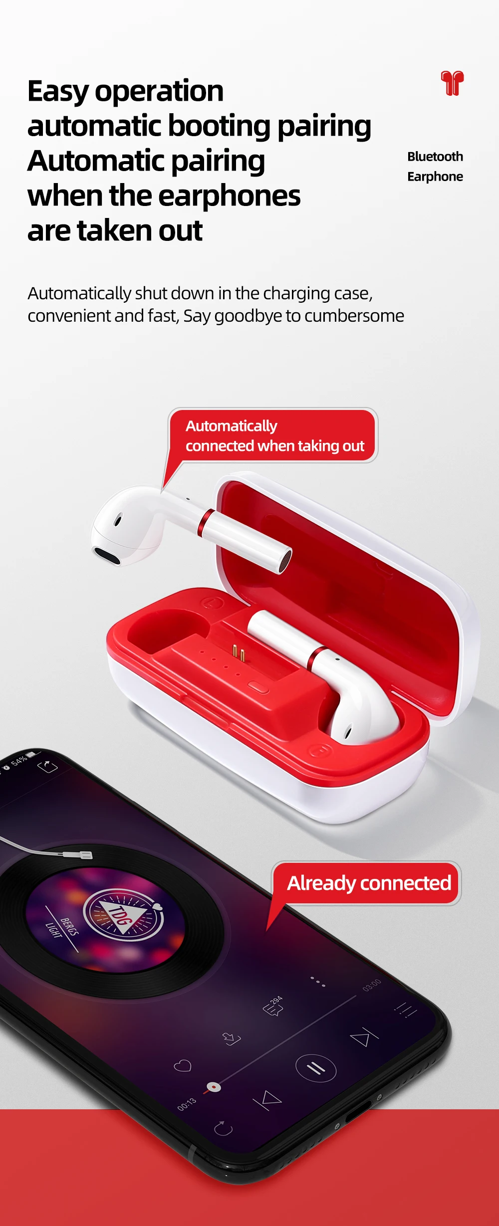 JOYROOM T06MINI TWS наушники Bluetooth 5,0 сенсорное управление Беспроводная стереогарнитура наушники-вкладыши с микрофоном HIFI качество тона