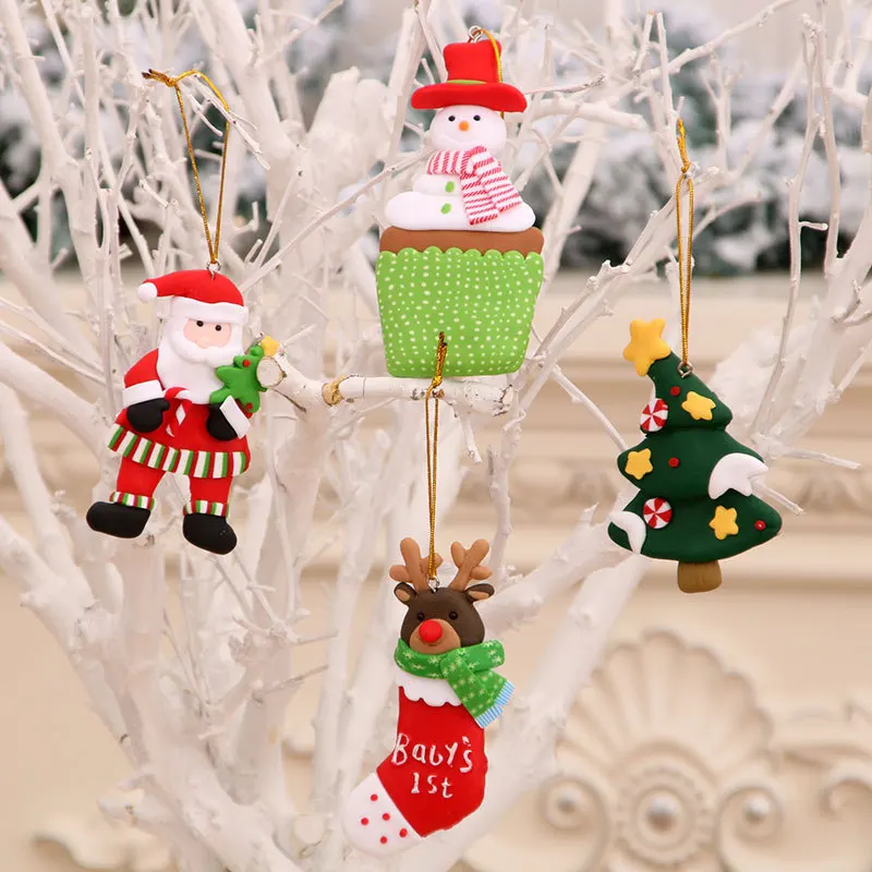 

Christmas Hanging Doll Christmas Santa Claus Snowman Elk Bear Hanging Ornaments Christmas Tree Pendant Decorations