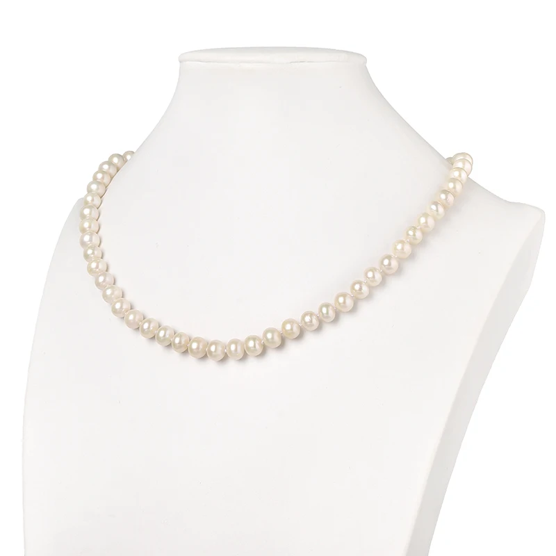 

Натуральный 7-8 мм A + оранжевый жемчуг делая DIY ожерелье с жемчужинами серьги натуральный жемчуг заявление женские подарки 18 дюймов H525