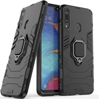for samsung galaxy a20s case car magnetic finger ring holder case luxury hybrid silicone pc rugged armor cover on for a20s a207