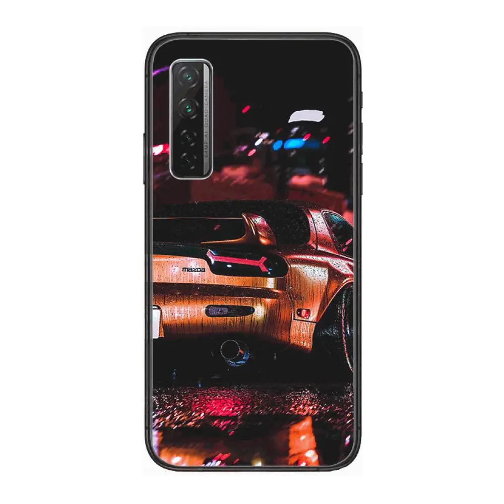 

JDM Tokyo drift sports car Phone Case For Huawei mate 40 30 10 20 40 8 9 Lite Z Pro Black Etui 3D Coque Painting Hoesjes 5g bla