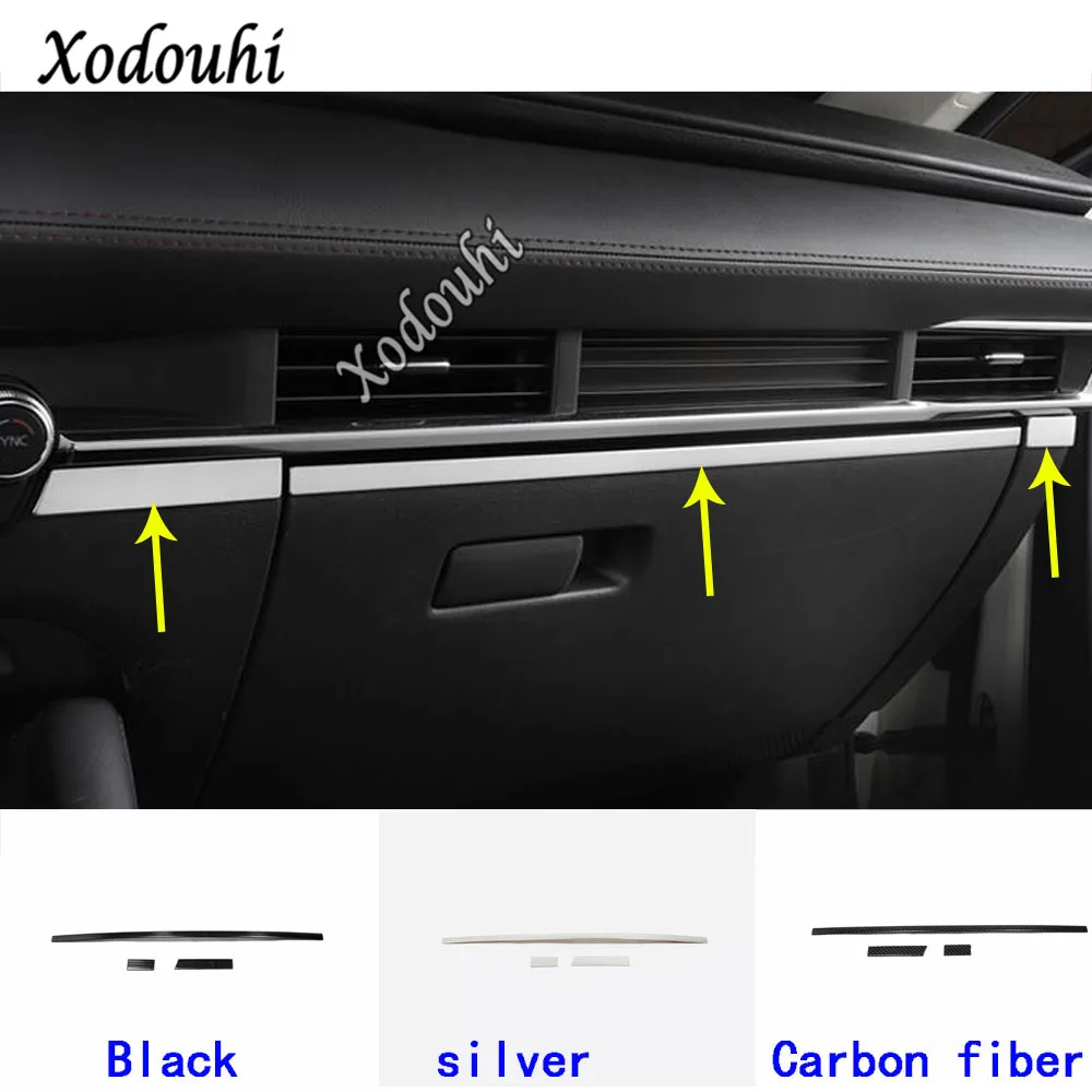 

For Mazda 3 Mazda3 Axela M3 2019 2020 2021 Car Inner Middle Console Central Control Navigation Air-Condition Trim Frame 3pcs