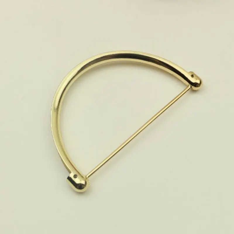 

2PCS DIY Replacement Metal Purse Frame Ring Kiss Clasp Handle For Bag Craft Bag Making Sew
