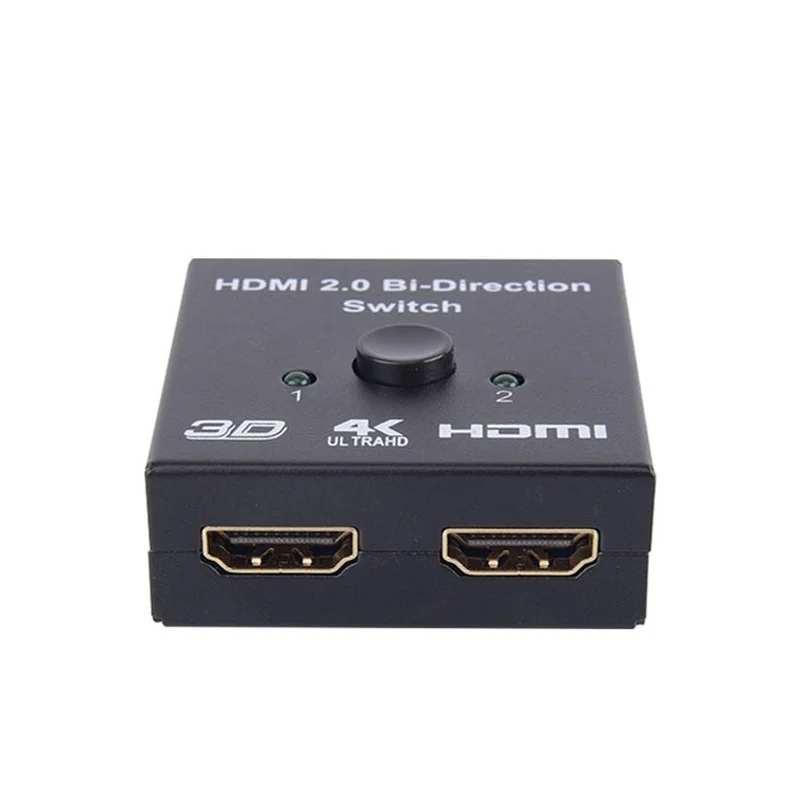 Переключатель HDMI UHD 2 порта двунаправленный ручной переключатель AB порты HDCP Sup 4K FHD