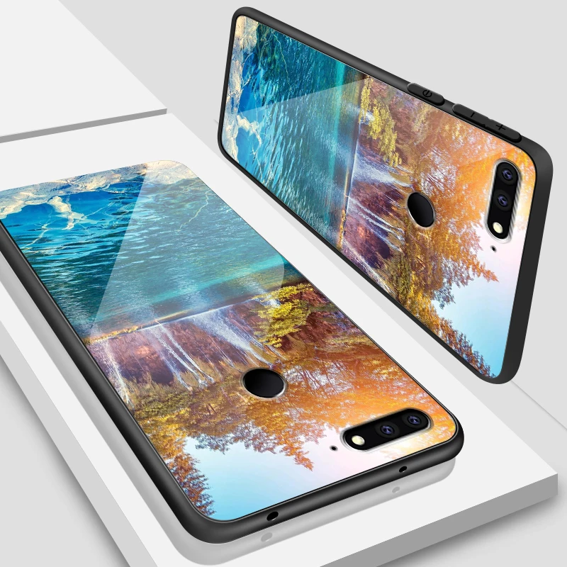 H121 Роскошный чехол для Huawei Honor 6X 7A 7C 7X 8A 8X9 облегченное закаленное стекло Чехлы Y6 Y9 Y7 премьер-профессионал Magic2 Мягкая силиконовая задняя крышка-Чехол - Цвет: H121